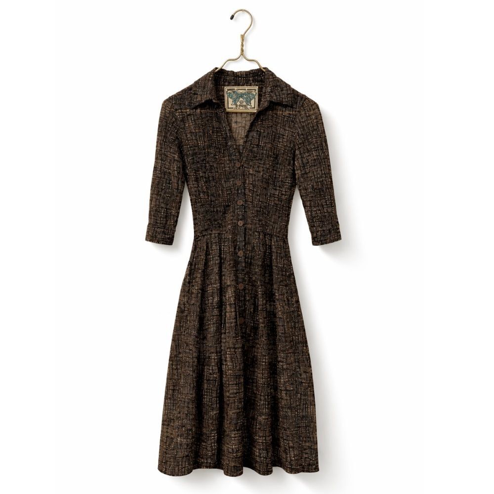 Samantha Sung New York Wool Silk Button Down Dress Size 4 Retail $895